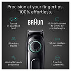 Braun All-In-One Style Kit Series 3 3450, 5-in-1 Trimmer for Men with Beard Trimmer, Ear & Nose Trimmer, Hair Clippers & More, Ultra-Sharp Blade, 40 Length Settings and Washable