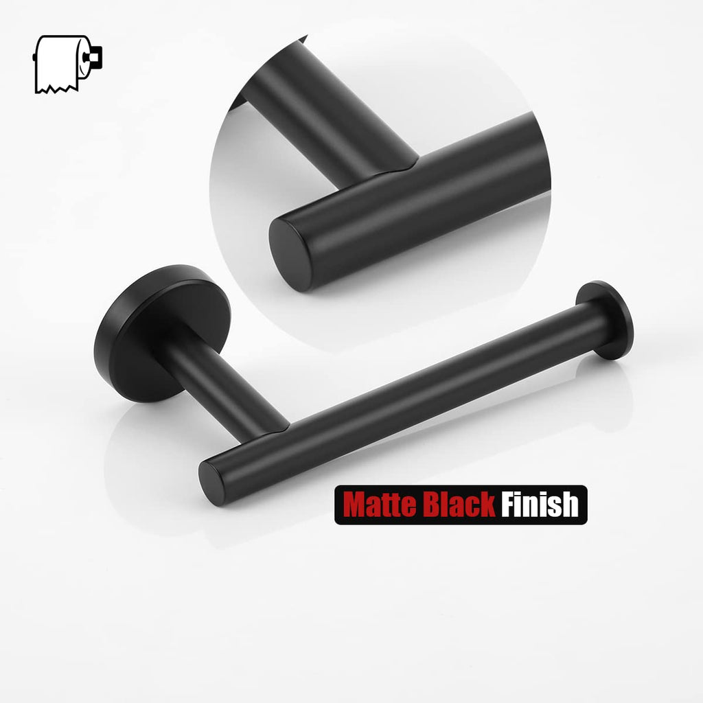 JQK Toilet Paper Holder Oil Rubbed Bronze, 5 Inch 304 Stainless Steel Thick 0.8mm Tissue Paper Dispenser for Bathroom, Hold Mega Rolls Wall Mount, TPH120-ORB