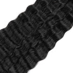 Super Wave Bulk Human Hair Wet and Wavy Braiding Hair - French Braiding Hair, No Weft, 100% Virgin, 100g (1Pack-4PCS), Boho Braids (Natural Black, 22 Inch)
