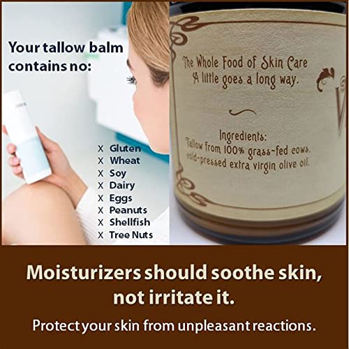 Vintage Tradition Beef Tallow All Purpose Balm – Healing, Hydrating Warm Ginger Skin Care Salve Replaces Body Lotion, Hand Cream, More – Essential Oil, Olive Oil, and Grass-Fed Tallow, 2 fl. oz.