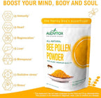 Alovitox Fresh Bee Pollen Powder | 100% Pure, Fresh, Raw | Supports The Immune System | Proteins, Vitamins B6, B12, C, A | Gluten Free, Non-GMO | 16 Oz