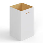 Regal Altair 10 Pack Corrugated Cardboard Trash & Recycling Containers, 40-Gallon Capacity – Includes 10 Liners, Heavy-Duty Pop-Up Disposable Bins for Events & Parties