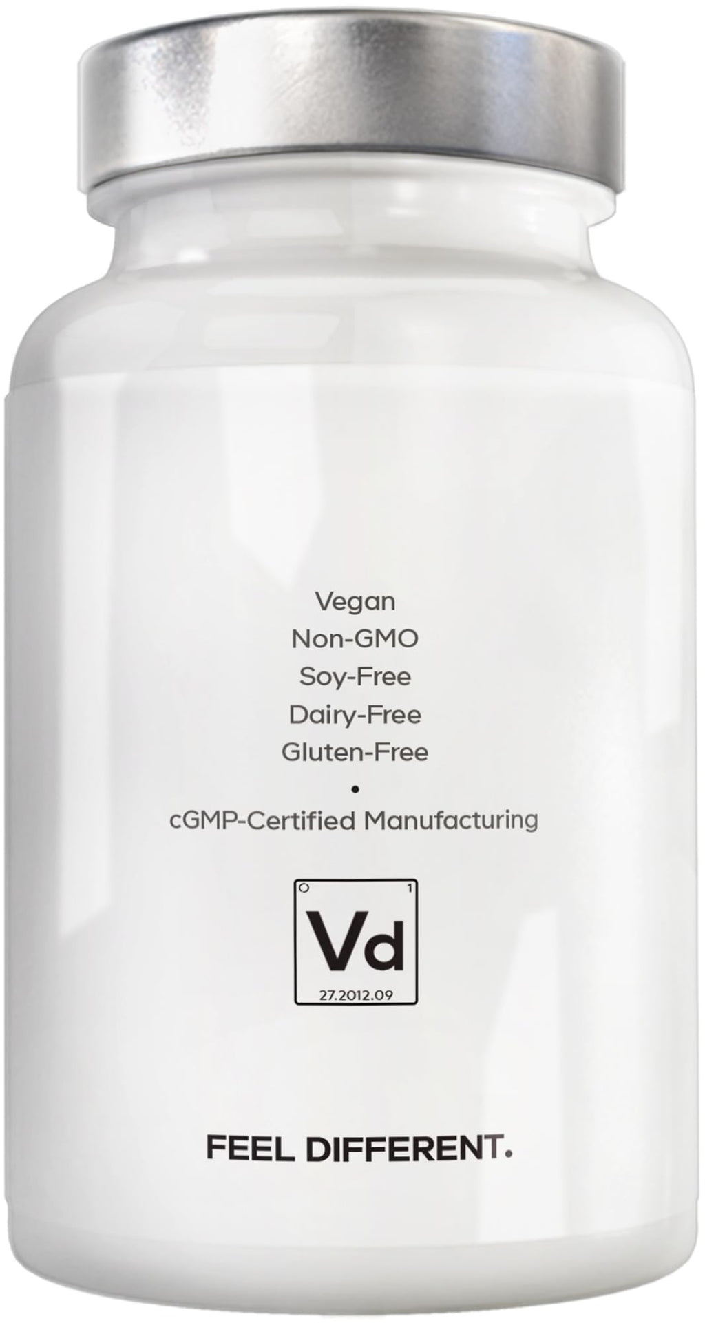Amen Vitamin D, K2 & Zinc, Cholecalciferol D3 5000 IU, Organic Whole Food Blend with Apple, Blueberry, Cranberry, Elderberry Powder Fruits, Vegan Supplement, D3 K2 Vitamins, Non-GMO - 60 Capsules