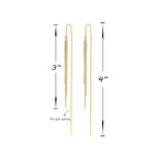 JA.S.JR Threader Dangle Earrings Long Tassel Earrings Gold Earrings for Women