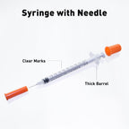 U-100 1cc Syringes with 31g 5/16" (8mm) , Individually Wrapped, Pack of 100