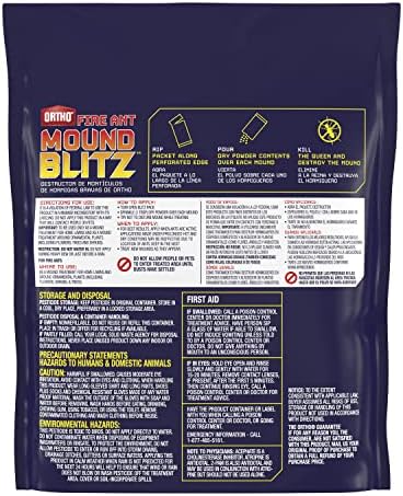 Ortho Fire Ant Mound Blitz, Fire Ant Killer, For Lawns and Around Ornamental Plants, 8 Pre-Measured Packs