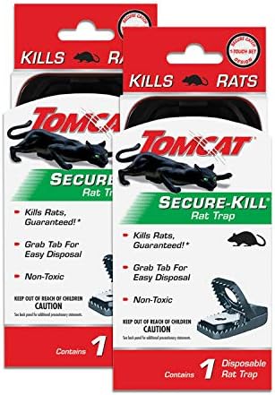 Tomcat Secure-Kill Rat Trap, Features Aggressive Secure Catch Design to Trap and Kill, 2 Traps
