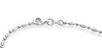 Miabella 925 Sterling Silver Diamond-Cut Oval and Round Bead Ball Chain Anklet Ankle Bracelet for Women, Made in Italy (sterling-silver, Length 11 Inches)