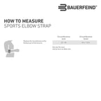 Bauerfeind Adjustable Sports Elbow Strap - Single, Black, One Size - Forearm Pain Relief from Golfers and Tennis Elbow - Five Point Pad for Direct Pressure on Tendon - Boa Closure System