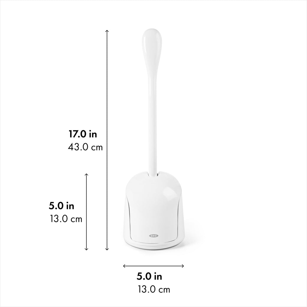 OXO Good Grips Compact Toilet Brush & Canister with Automatic Canister Door