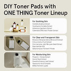 ONE THING Unbleached Cotton Pads | DIY Dry Toner Pads, Large Size Exfoliating Soft Lightweight Face Rounds | Daily Travel Size Refill No Lint Double Sided | Korean Skin Care (120 Refill Pads)
