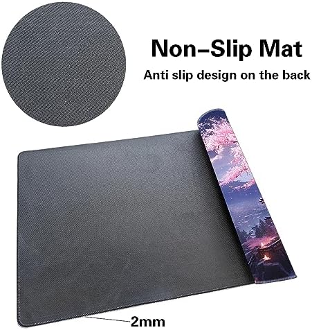 MTG Playmat - Non-Slip Backing Printing, Ideal for Card Game Enthusiasts TCG Playmat (Cherry Blossom rain-No Deck)