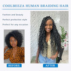 Human Braiding Hair 18 Inch Deep Water Wave Bulk Human Hair for Braiding 12A Brazilian Virgin Curly Hair for Boho Braids Wet and Wavy No Weft 2 Bundles 100g Hair Extensions