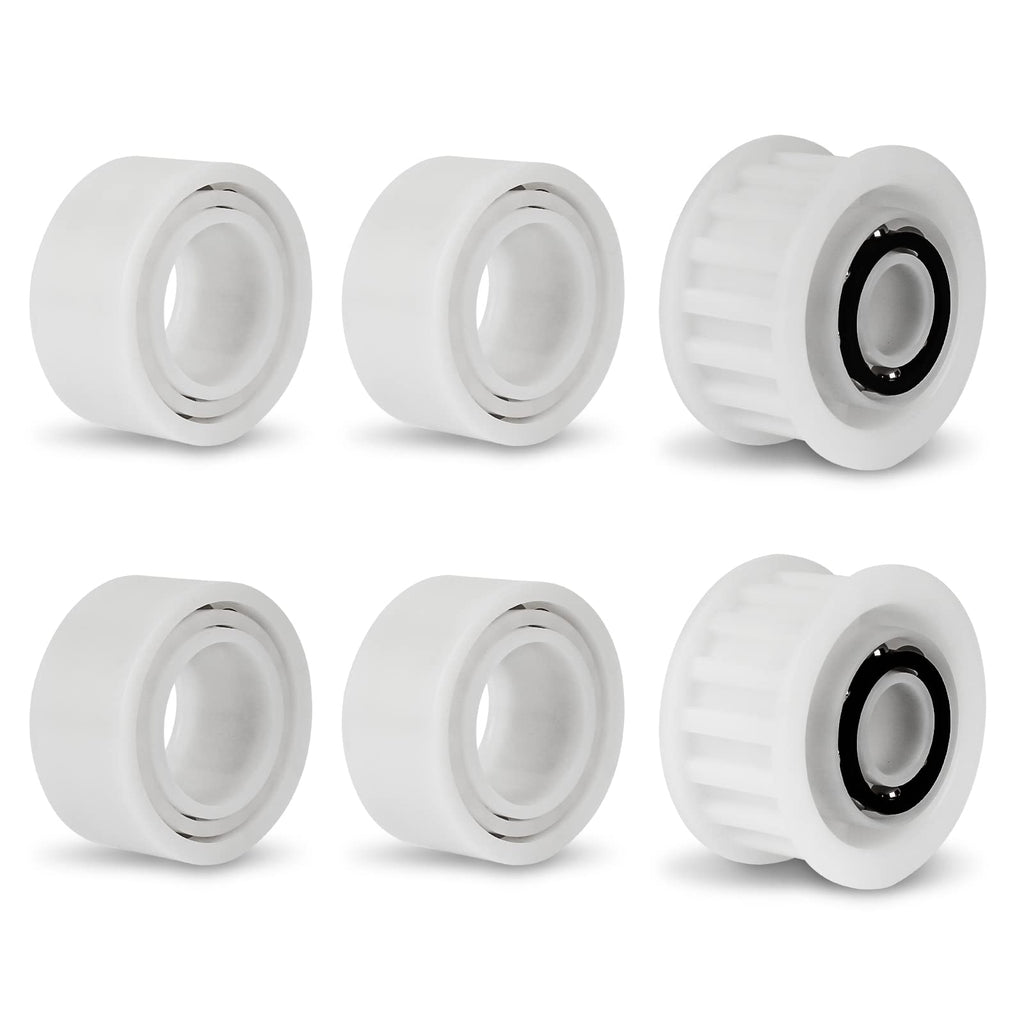 Automatic Robotic Pool Cleaner Replacement Parts, Guide Wheels 4 Pack with 2 Pack Pulley Gears 3884997-R6 for Maytronics Dolphin, Nautilus CC Plus Pool Cleaner M200/M400/M500 &Dx3/Dx4/Dx6