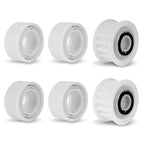 Automatic Robotic Pool Cleaner Replacement Parts, Guide Wheels 4 Pack with 2 Pack Pulley Gears 3884997-R6 for Maytronics Dolphin, Nautilus CC Plus Pool Cleaner M200/M400/M500 &Dx3/Dx4/Dx6