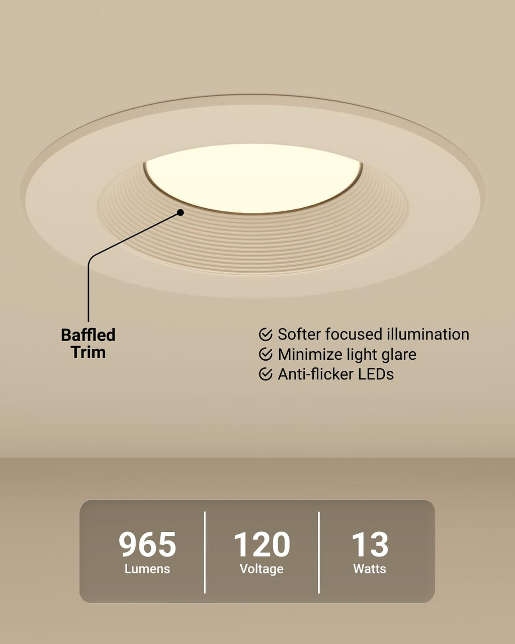 Sunco 12 Pack 6 Inch Retrofit LED Recessed Lights, 5CCT, 13W=100W Dimmable