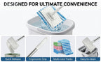 Snap Grip Mini Mop, Zero Touch MiniMop, Disposable Clip Mopstick Reusable Cloths, Retractable Gap Dust Cleaner Flat Mops with Locking Head & Sweeping Cloths (1*mop+5*Cloth)