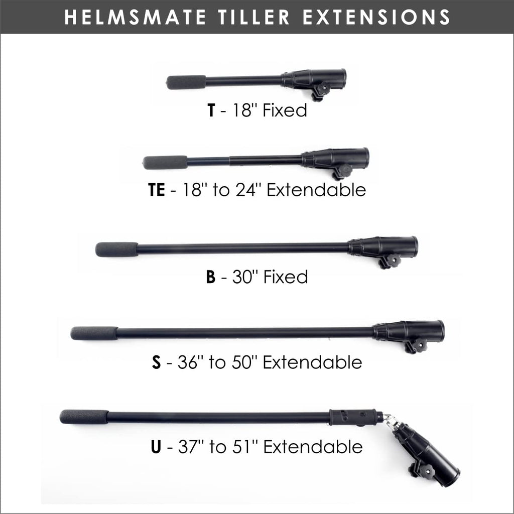Ironwood Pacific HelmsMate Tiller Extension Handle TE | 18"-24" Extendable w/Extra Sleeve