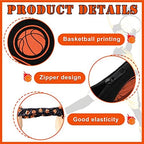 24 Basketball Stuff Set Cosmetic Bags Sport Makeup Bags Pencil Case Portable Storage Case Satin Sport Hair Scrunchies Elastic Hair Bands Basketball Gifts Basketball Accessories for Girl (Black, Love)