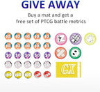 Playmat for Trading Card Game – 2-Player Trainer Mat with 31 Damage Counters and Professional Storage Bag