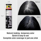 RED by Kiss Tintation Temporary Hair Color Spray, Extra Large Size, Instant Gray Root Cover Up, Water-Resistant, Smudge-Proof, Hairline & Barber Touch-Up, Quick Dry (Black, 11.5 OZ)