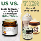 Tallow and Honey Balm, Handmade, Organic Body Butter, Grass-Fed Beef Tallow for Skin, Soothing All-Natural Moisturizer | Made in USA - 2 oz (Sandalwood Vanilla)