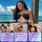200g Curly Braiding Hair for Boho Braids 18 Inch Deep Wave Bulk No Weft Wet and Wavy Crochet Hair for Women Knotless Braiding Hair Extensions 4 Packs Natural Black