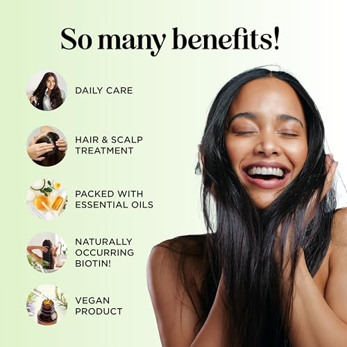 Rosemary Hair Oil for Hair Growth - Strengthening Vegan Hair Growth Oil for Women & Men Amla Castor and Pumpkin Oil - Thickening Hair Serum for Hair Growth for Dry Damaged and Thinning Hair (4 Fl Oz)