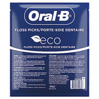 Oral-B eco Sustainable Dental Floss Picks, Mint, 75 Picks (Pack of 4)