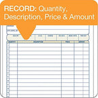 Adams Sales Order Book, 3-Part, Carbonless, White/Canary/Pink, 5-9/16" x 8-7/16", Bound Wraparound Cover, 50 Sets per Book, 5 Books, 250 Sets Total (TC5805)