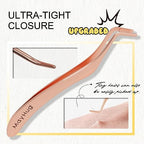 Lash Applicator Tool 2PCS Individual Tweezers for Eyelash Extensions - Professional Curved Applicator for DIY Cluster Lashes