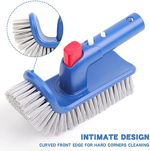 Sepetrel Pool Brush Head for Cleaning Pool Walls,Steps & Corners,Rotatable Hand Scrub Brushes,for Inground/Above Ground Swimming Pool,Spa, Bathroom, Hot Tub, Kitchen