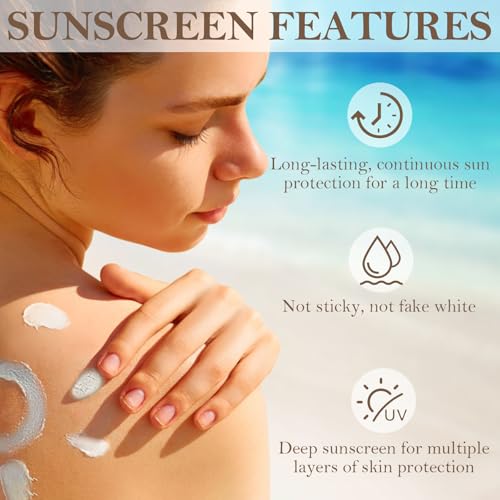 Tallow Sunscreen, Beef Tallow for Skin, Organic Beef Tallow Sunscreen, Unscented Grass-Fed Beef Tallow Natural Moisturizing Cream for All Skin Type Deep Hydration Non Greasy Anti White Cast