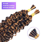 Human Braiding Hair Water Wave Bulk Human Hair For Braiding 100g (1pack-2bundles) No Weft 100% Unprocessed Virgin Human Braiding Hair For Boho Braids Water Wave Micro Braiding Human Hair 26inch #PB/30