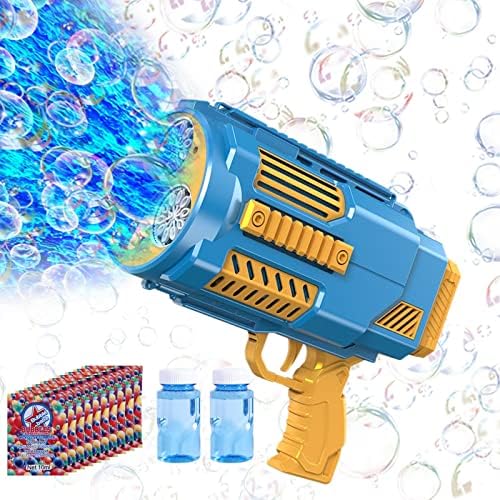 Bubble Machine Automatic Bubble Gun with Bubble Refill Solution, Bubbles Kids Toys for Girls Boys 3 4 5 6 7 8 9 10 11 12 Years Old, Summer Fun Outdoor Toy Birthday Party Favors(No Dip)