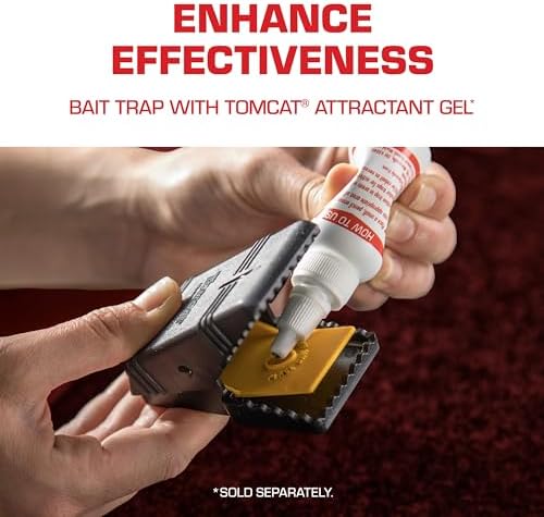 Tomcat Mouse Snap Trap, Effectively Kills Mice for Clean, No-Touch Disposal, 4 Traps