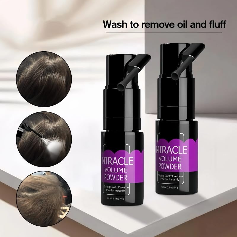 Gowwim Texture Powder, 360° Rotating Nozzle Design Hair Texture Styling Volume Powder Instant Oil Control & Matte Finish Long-Lasting Volume for Men & Women Volumizing Non-greasy 4g