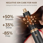 Blow Dryer Brush, 5 in 1 Upgrade Hair Dryer Brush Air Curler Air Curling Wrap Styler, Detachable Hot Air Brush Negative Ion Curling Brush Iron, Hair Styling Tools for Drying Curling Straightening