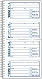 Adams® Phone Message Books, 11" x 5 1/4", 100 Pages, White/Canary Yellow, Pack Of 2