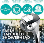 Niagara Conservation N2935CH Earth Spa 3-Spray with 2 GPM 2.7-in. Wall Mount Handheld Shower Head in Chrome, 1-Pack | Bathroom Shower Head Sprayer with Pressure Compensation Technology