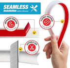 Shower Threshold Water Dam Barrier 67" - White Collapsible Shower Water Blocker - Guard for Walk in Shower - Water Guard Stopper for Floor - Shower Door Water Blocker by Hippo Dam