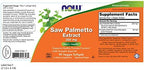 NOW Foods Supplements, Saw Palmetto Extract 320 mg with Pumpkin Seed Oil, Men's Health*, 90 Veg Softgels