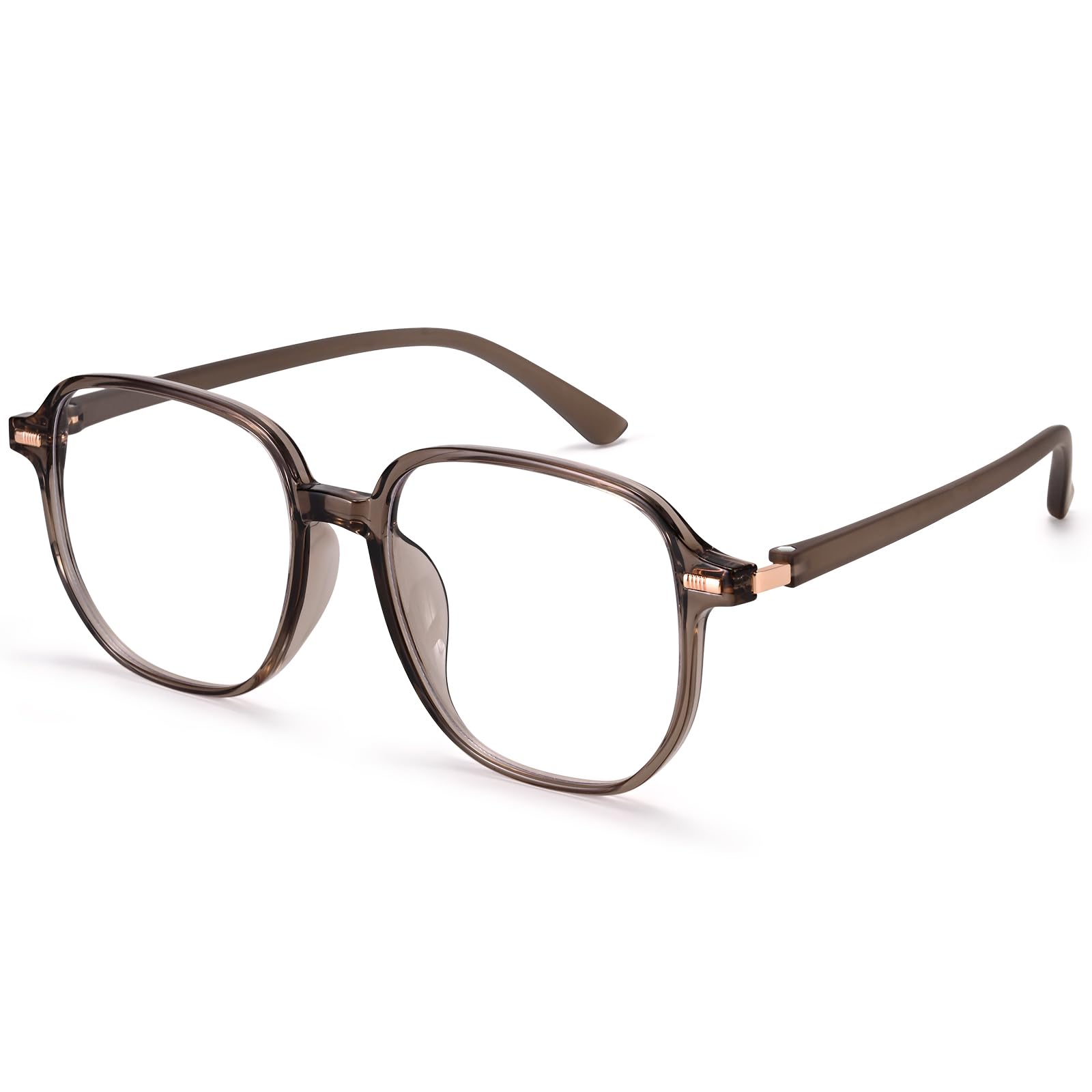 Dollger Blue Light Glasses for Women Oversized Anti BlueLight Blocking Cute Trendy Big Brown Frames Computer Screen Eyeglasses
