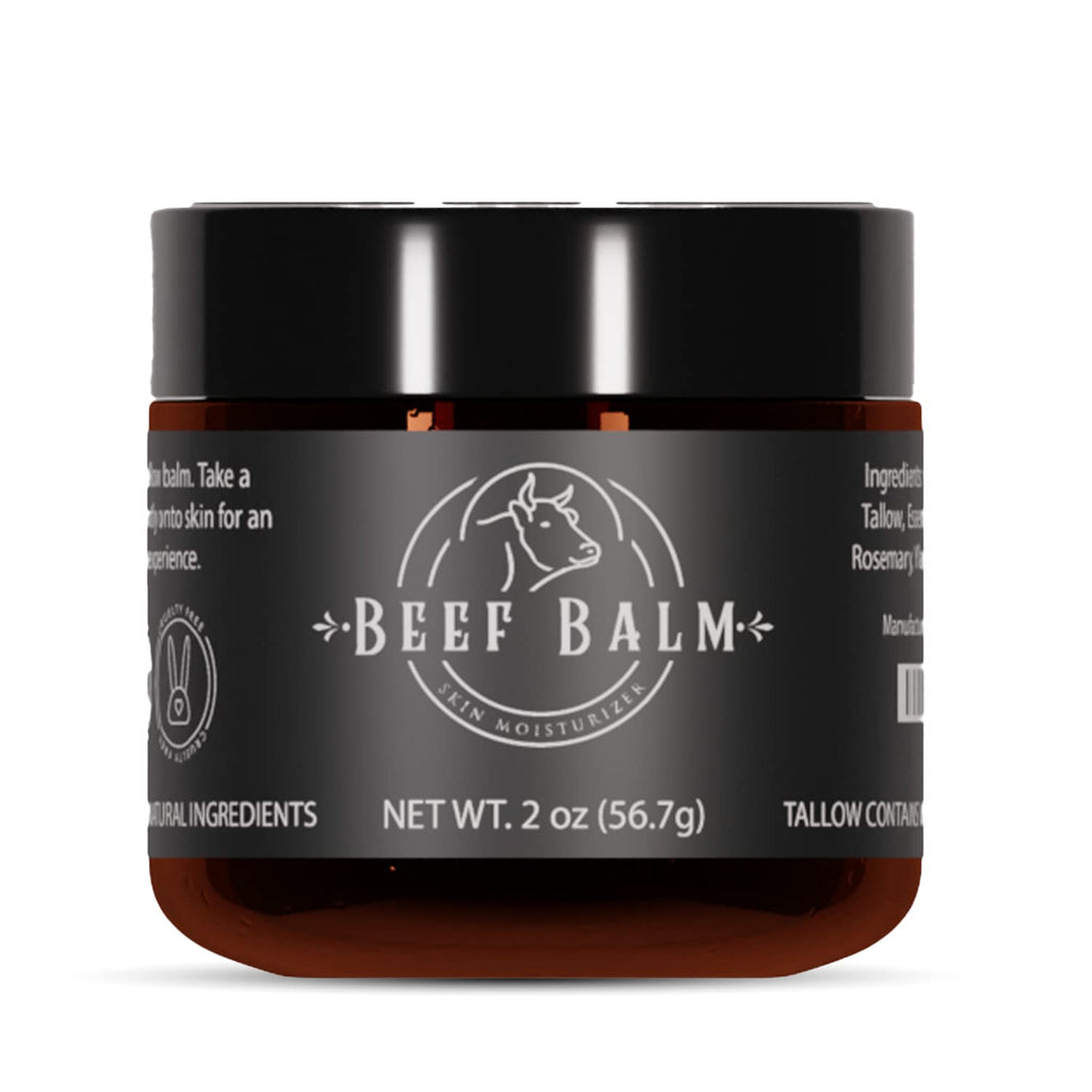 Beef Tallow Balm - Beef Tallow For Skin Care, Tallow Moisturizer, Face Cream, Lotion & Cream (Vanilla, Grass-Fed Tallow)