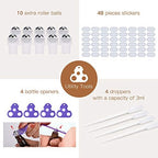 ULG 8-/48-Pack Essential Oil Roller Bottles 10ml, Cobalt Blue/Amber Glass Empty Bottles with Stainless Steel Roller Balls and Waterproof Labels, Roller Balls For Essential Oils