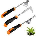 MINOVARA Weed Puller Tool, Portable Rubber-Handled Garden Tools, Four-Tined Weeding Tool, Uprooting Weeding Tools, Crevice Weeder, Yard Weed Tools and Weed Removal Tool (style3)