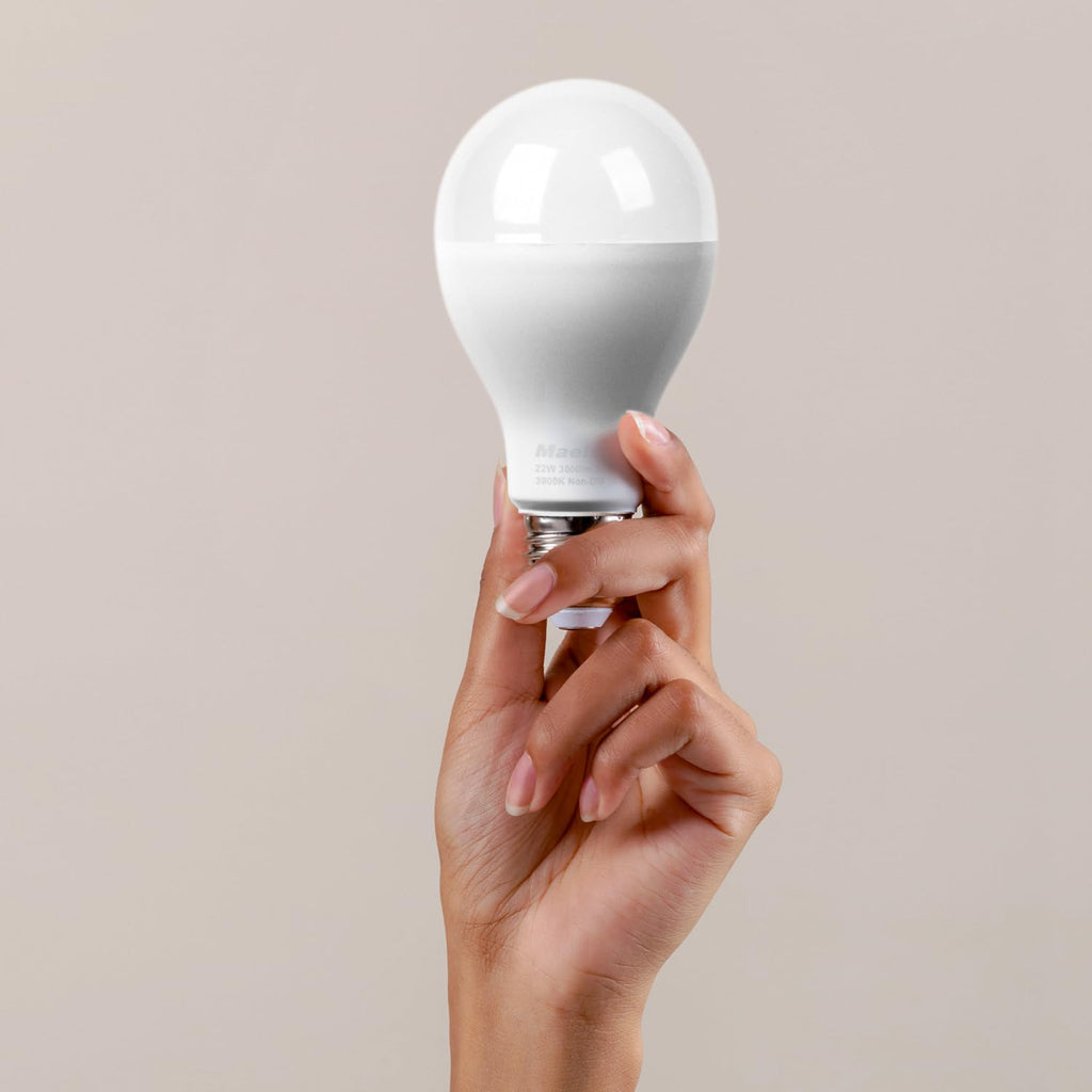 Maelsrlg 200 Watt Equivalent LED Bulb, A21 22W 3000 Lumen Light Bulb, Warm White 3000K, Non-Dimmable E26 Medium Base 120V-High Output 200 Watt LED Light Bulb for Home, Garage, Basement, 4-Pack