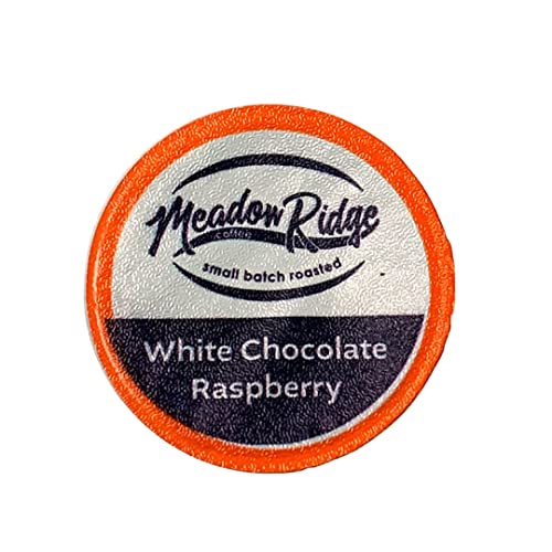 Meadow Ridge Coffee Single Serve Cups - 100% Arabica Coffee (For K-Cup Brewers) Low Acid (White Chocolate Raspberry, 72 Count)