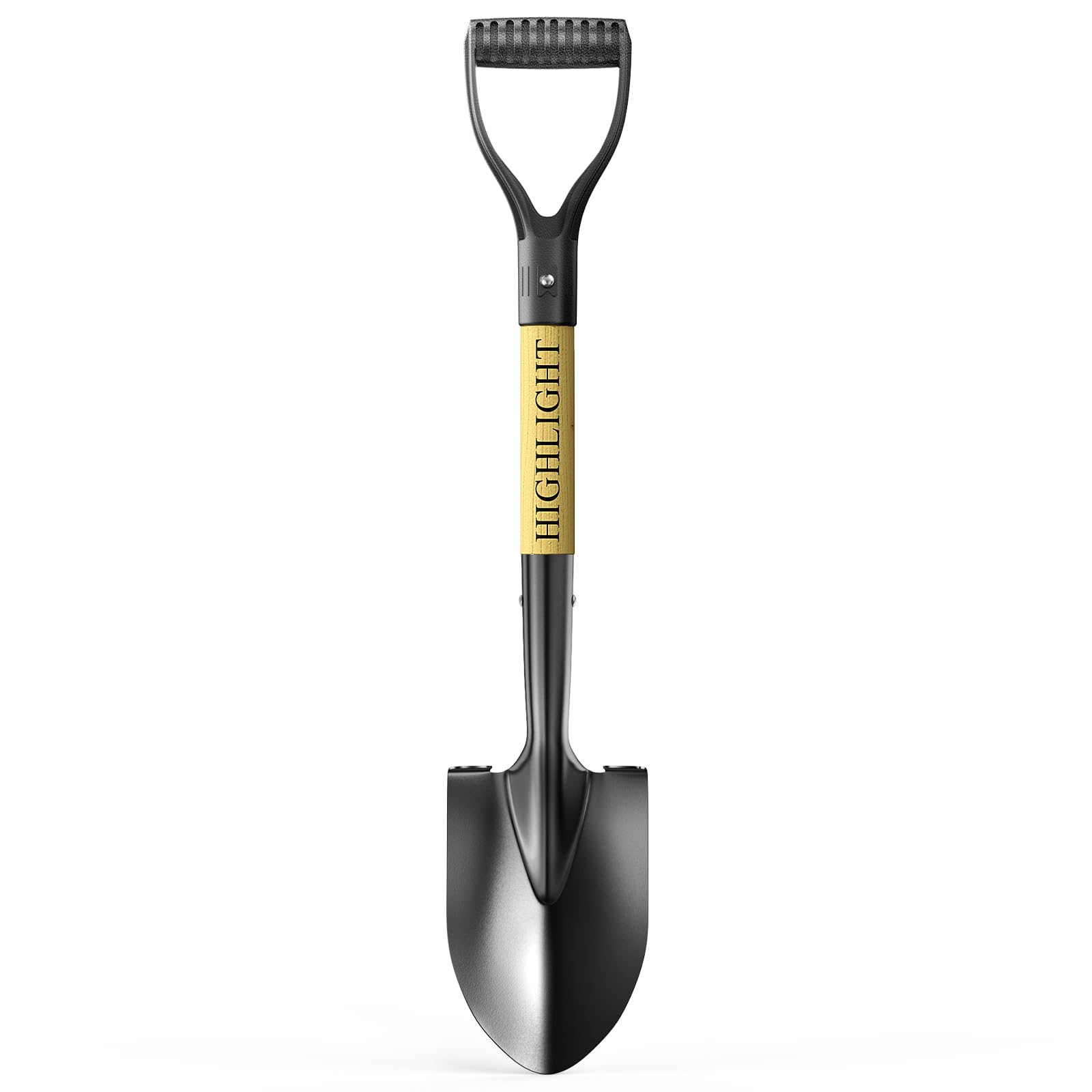 HIGHLIGHT Small Kids Shovel for Digging, 28Inch Wooden D Grip Round