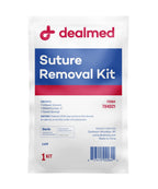 Dealmed Sterile Suture Removal Kit - Scissors, Forceps, Gauze, 10 Pack